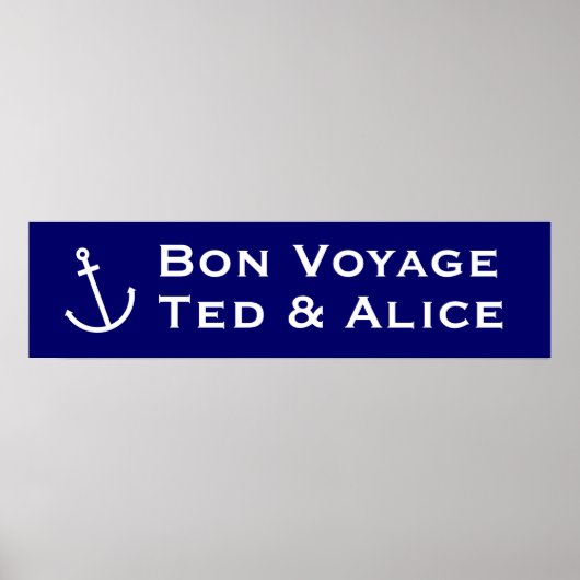 Bon Voyage Banner Poster (Vorne)