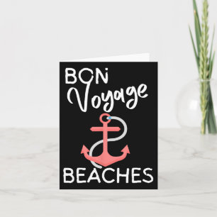 Bon Voyage Beaches Cruise Ship Grafik für Frauen Karte
