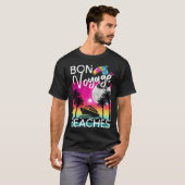 Bon Voyage Beaches Tropical Cruise Ship Graphic Fo T-Shirt (Vorne ganz)