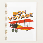 Bon Voyage Biplane Vintages Flugzeug Planer (Vorderseite)