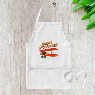Bon Voyage Biplane Vintages Flugzeug Schürze