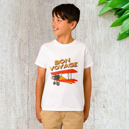 Bon Voyage Biplane Vintages Flugzeug T-Shirt