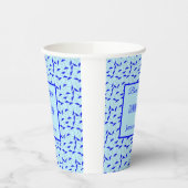 Bon Voyage Blue Schirme Muster Papier Becher (Links)