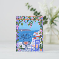 BON VOYAGE Blume Terrasse Griechische Insel