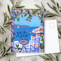 BON VOYAGE Blume Terrasse Griechische Insel