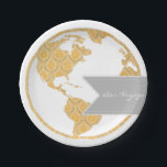 Bon Voyage | Bohemische Weltkarte | Weggehen Pappteller<br><div class="desc">Durch neu definierte Designs</div>