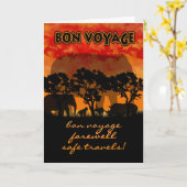 Bon Voyage Card - Afrikanische Landschaft Abschied Karte (Gelbe Blume)