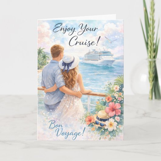 Bon Voyage Card – Enjoy Your Cruise Card Karte (Vorderseite)