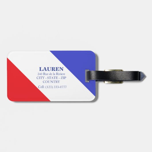 Bon Voyage Flying Saucer Gepäckanhänger (Rückseite horizontal)