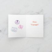 Bon Voyage Folded Grußkarte Karte (Innenseite)
