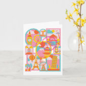 Bon Voyage Folded Grußkarte Karte (Gelbe Blume)