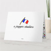 Bon Voyage French Themed Greetings Card Karte (Rückseite)