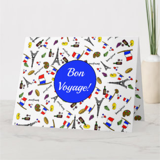 Bon Voyage French Themed Greetings Card Karte