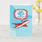 Bon Voyage Genießen Urlaub Flugzeug in Sky Karte (Gelbe Blume)