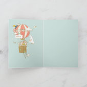 Bon Voyage Goodbye Farewell Hot Air Ballon Karte (Innenseite)