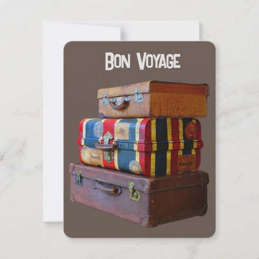 Bon Voyage/Goodbye/Vintages Ruhestand Feiertagskarte (Vorderseite)