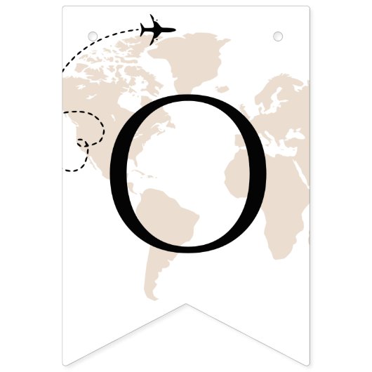 Bon Voyage Grad Adventure World Map Abschluss Wimpelkette (Zweite Fahne)