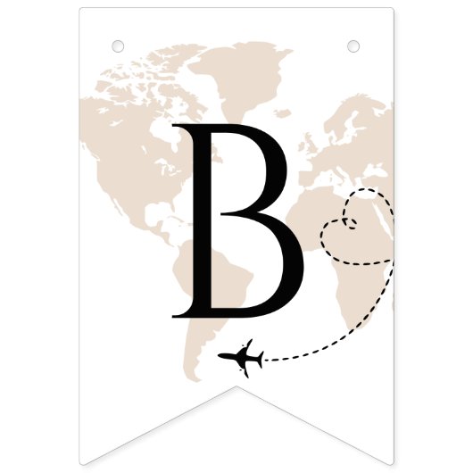 Bon Voyage Grad Adventure World Map Abschluss Wimpelkette (Erste Fahne)