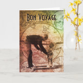 Bon Voyage Grußkarte Karte (Gelbe Blume)