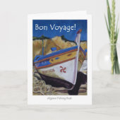 Bon Voyage Grußkarte - portugiesisches Fischerboot Karte (Vorderseite)