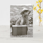 Bon voyage karte (Gelbe Blume)