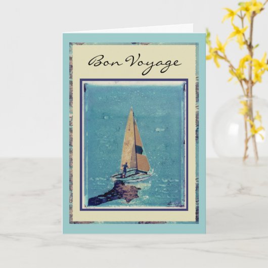 Bon Voyage Karte (Gelbe Blume)