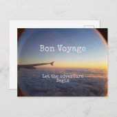 Bon Voyage, lass das Abenteuer beginnen Postkarte (Vorne/Hinten)