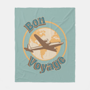 Bon Voyage Lassen Sie uns das Weltdesign bereisen Fleecedecke