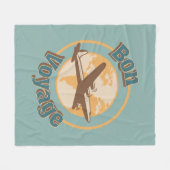 Bon Voyage Lassen Sie uns das Weltdesign bereisen Fleecedecke (Vorderseite (Horizontal))