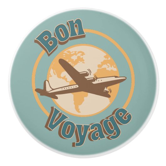 Bon Voyage Lassen Sie uns das Weltdesign bereisen Keramikknauf (Vorderseite)