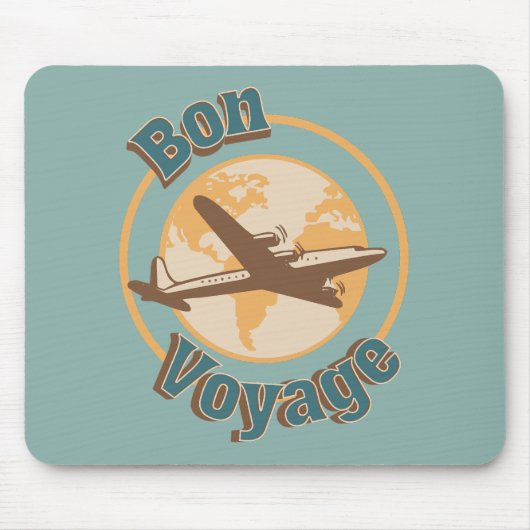 Bon Voyage Lassen Sie uns das Weltdesign bereisen Mousepad (Vorne)