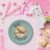 Bon Voyage Lassen Sie uns das Weltdesign bereisen Pappteller (Party)