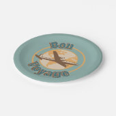 Bon Voyage Lassen Sie uns das Weltdesign bereisen Pappteller (Schrägansicht)