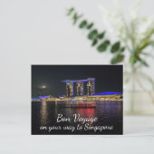 Bon Voyage - nach Singapur Marina Bay Sands Postkarte (Stehend Vorderseite)