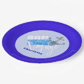 Bon Voyage Nautic Personalisiert Pappteller (Schrägansicht)