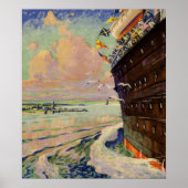 Bon Voyage Ocean Liner Seeseite Poster (Vorne)
