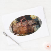 Bon Voyage Ovaler Aufkleber (Umschlag)