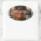 Bon Voyage Ovaler Aufkleber (Tasche)