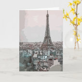 Bon Voyage, Paris Travel Card Karte (Gelbe Blume)