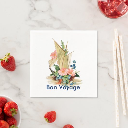 Bon Voyage Party, Oriental Junk Sailboat Serviette (Beispiel)