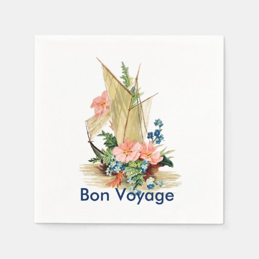 Bon Voyage Party, Oriental Junk Sailboat Serviette (Vorderseite)