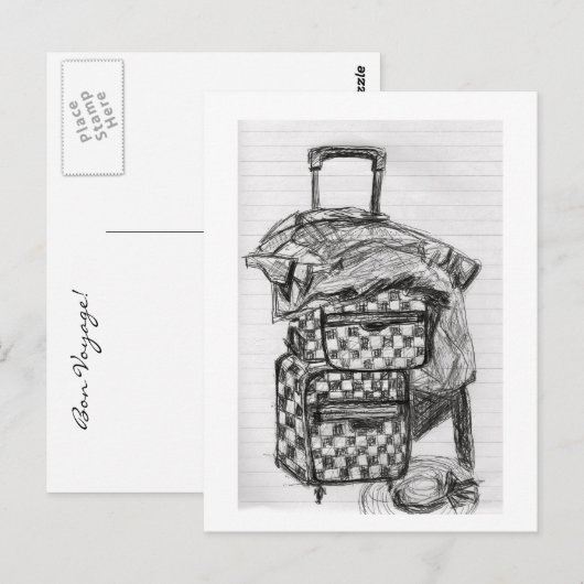 BON VOYAGE POSTKARTE (Vorne/Hinten)