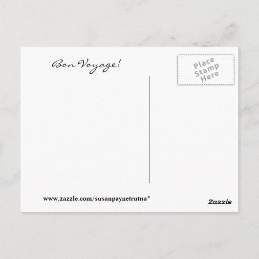 BON VOYAGE POSTKARTE (Rückseite)