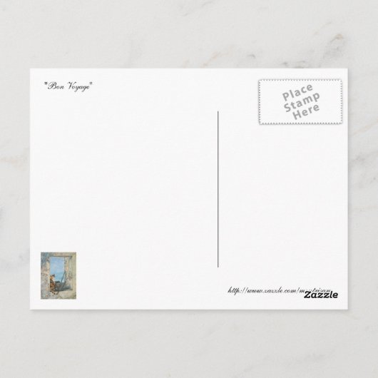 Bon Voyage Postkarte (Rückseite)