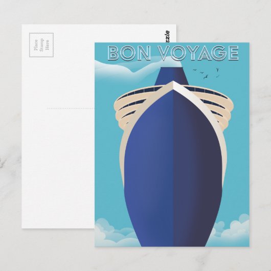 Bon Voyage Postkarte (Vorne/Hinten)