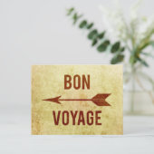 Bon Voyage Postkarte (Stehend Vorderseite)