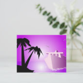 Bon Voyage Postkarte (Stehend Vorderseite)