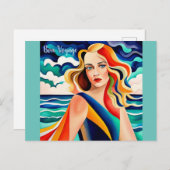 Bon Voyage Postkarte (Vorne/Hinten)