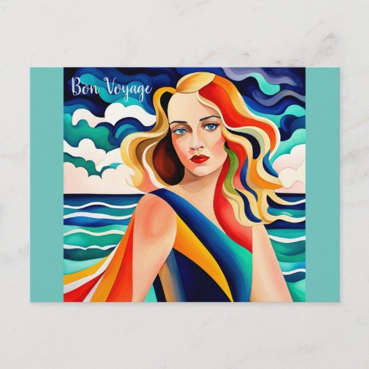 Bon Voyage Postkarte (Vorderseite)