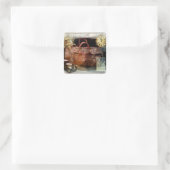 Bon Voyage Quadratischer Aufkleber (Tasche)